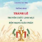 Giáo phận Hà Tĩnh: Thông báo về Thánh lễ Truyền chức Linh mục và Lễ Bổn mạng Giáo phận, 01/01/2021