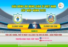 Trực tuyến: Trận thi đấu giữa Clergy Vinh – Clergy Bùi Chu (SVĐ Xã Đoài – 16h00, 10/8/2022)